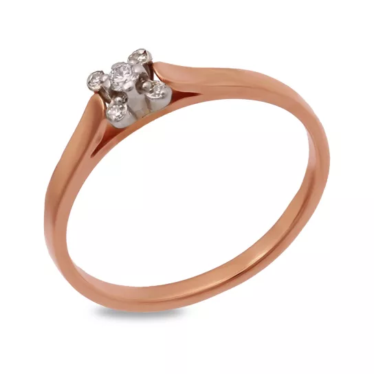 Кольцо с бриллиантами из золота