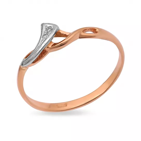 Кольцо с бриллиантами из золота