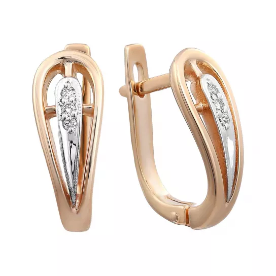 Серьги с бриллиантами из золота