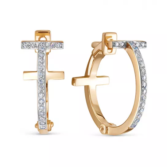 Серьги с бриллиантами из золота