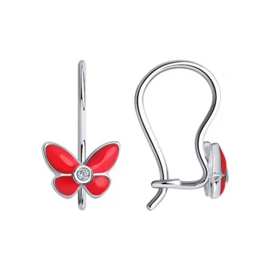 Серьги детские из серебра