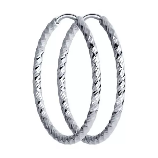 Серьги-конго из серебра