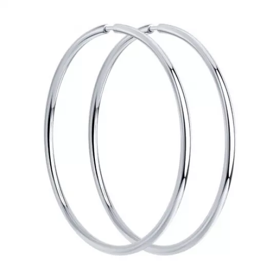 Серьги-конго из серебра