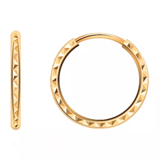 Серьги-конго из золота