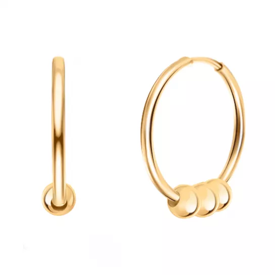 Серьги-конго из золота