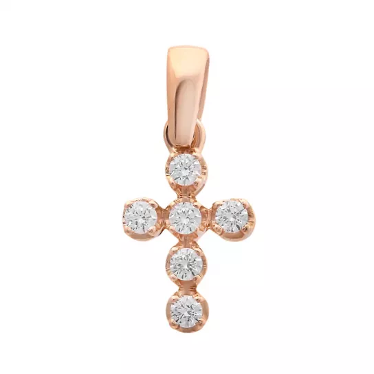 Подвеска с фианитом из золота