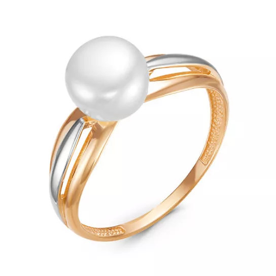 Кольцо с жемчугом из золота