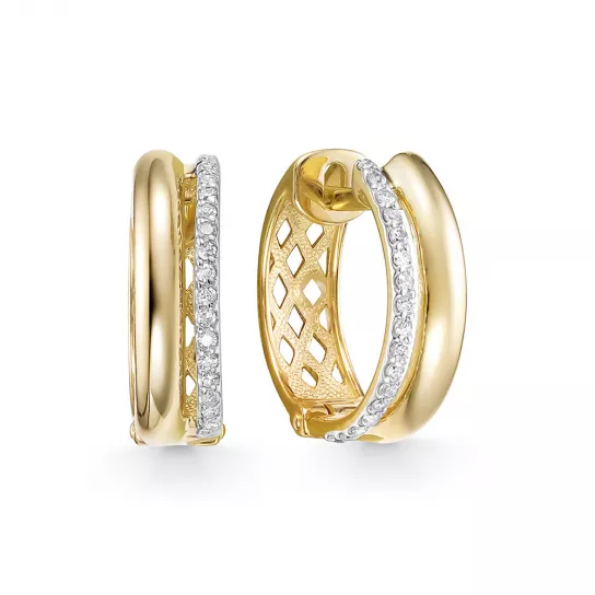 Серьги с бриллиантами из золота