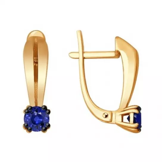 Серьги с сапфиром из золота