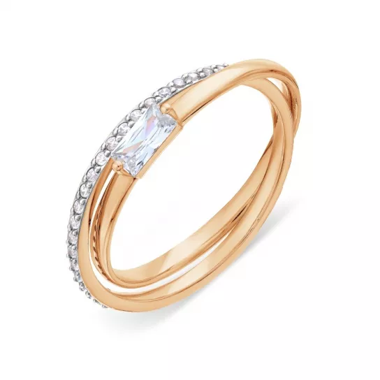 Кольцо с фианитом из золота