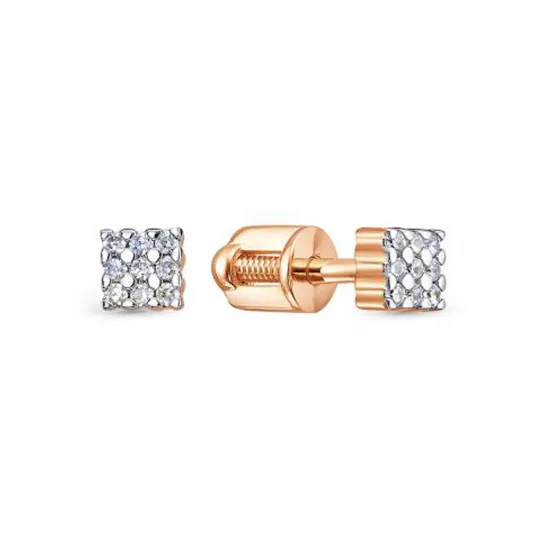 Пусеты с бриллиантами из золота