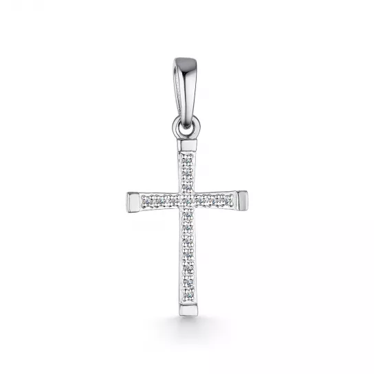 Крест с бриллиантами из золота