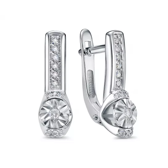 Серьги с бриллиантами из золота