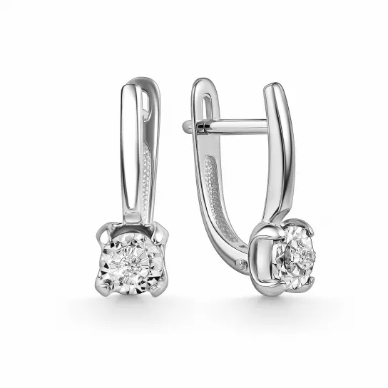Серьги с бриллиантами из золота