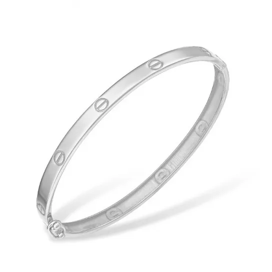 Браслет жесткий из серебра