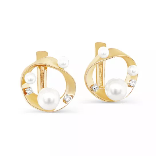 Серьги с бриллиантами из золота