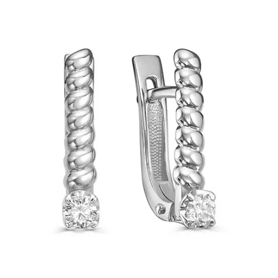 Серьги с бриллиантами из золота