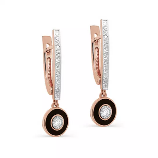 Серьги с бриллиантами из золота