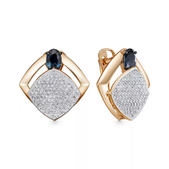 Серьги с бриллиантами из золота