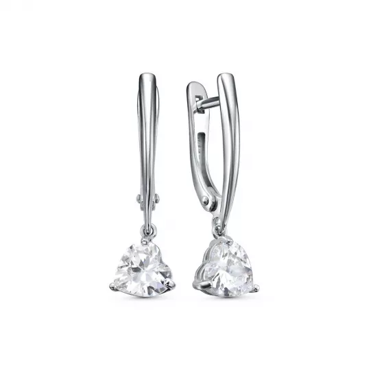 Серьги с гранатом из серебра