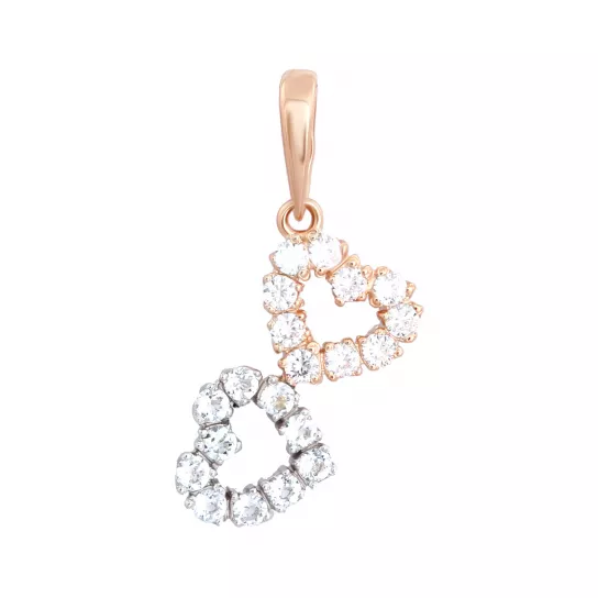 Подвеска с фианитом из золота